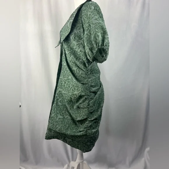 Green organza mini dress - Picture 3 of 7